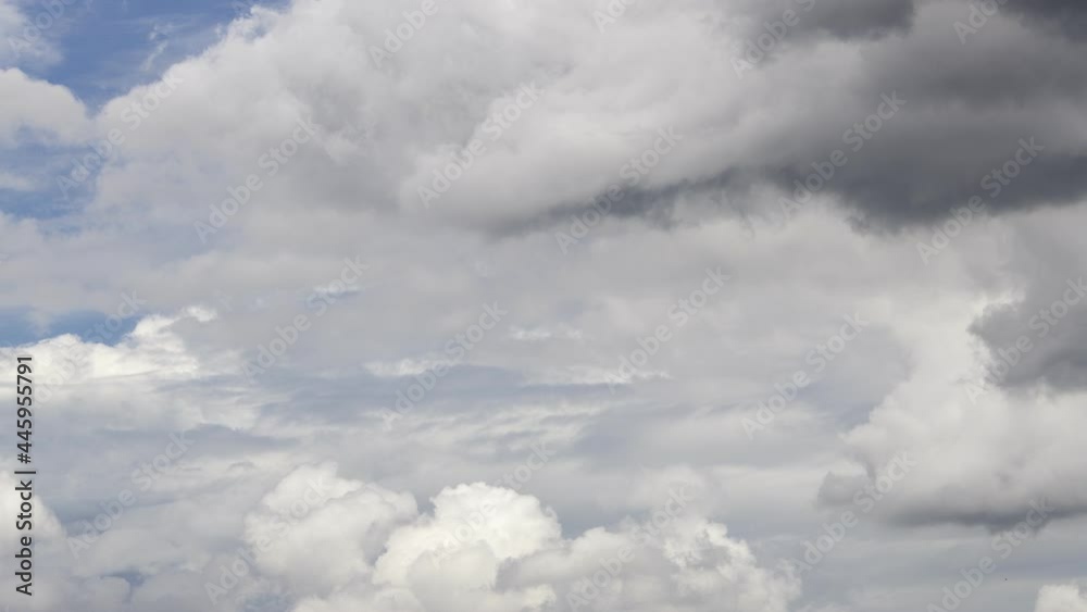 Dark storm clouds build in time lapse view