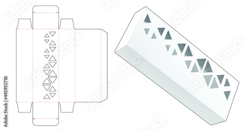 packaging box die cut template