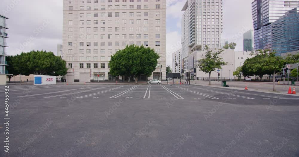 Empty Parking Lot During The Covid19 Pandemic in Los Angeles, California Empty Parking Lot During The Covid19 Pandemic in Los Angeles, California
