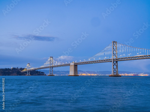 Twilight view of The San Francisco Oakland Bay Bridge © Kit Leong