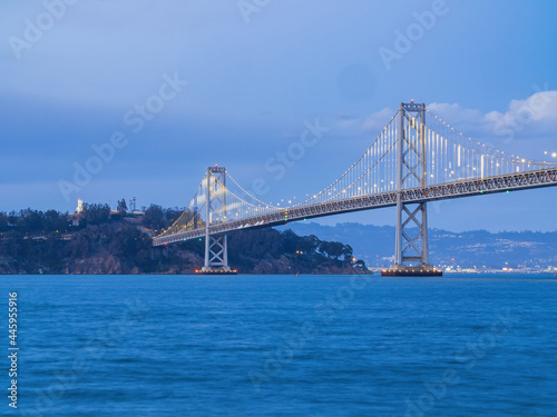 Twilight view of The San Francisco Oakland Bay Bridge © Kit Leong