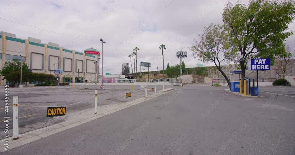 Empty Parking Lot During The Covid19 Pandemic in Los Angeles, California