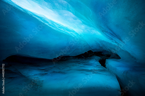 Ice cave in a Wapta Glacier