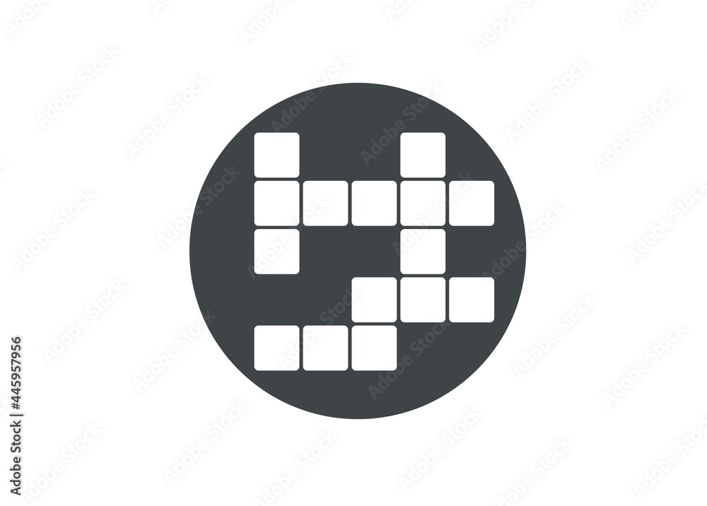 Crossword puzzle simple flat illustration Stock Vector | Adobe Stock
