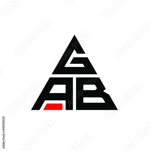 Fotografia GAB triangle letter logo design with triangle shape