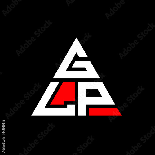 GLP triangle letter logo design with triangle shape. GLP triangle logo design monogram. GLP triangle vector logo template with red color. GLP triangular logo Simple, Elegant, and Luxurious Logo. GLP 