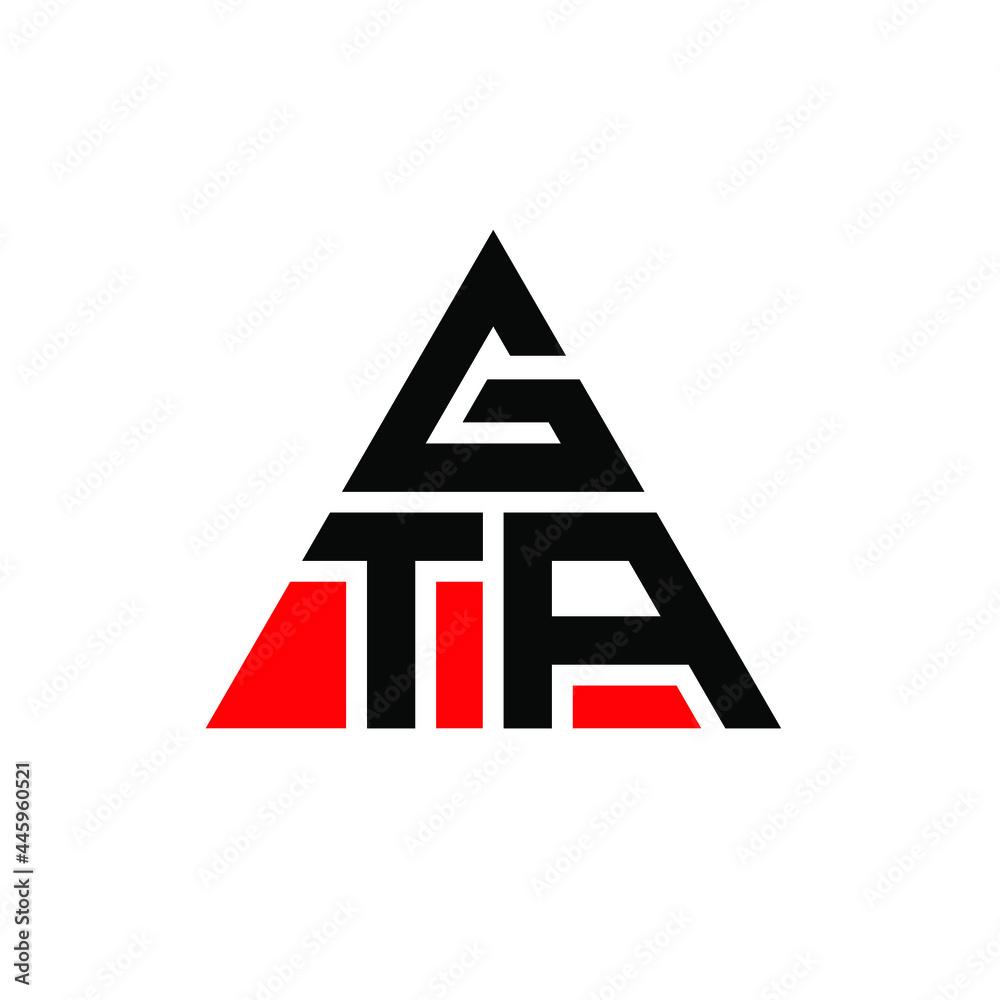 GTA triangle letter logo design with triangle shape. GTA triangle logo design monogram. GTA triangle vector logo template with red color. GTA triangular logo Simple, Elegant, and Luxurious Logo. GTA GTA triangle letter logo design with triangle shape. GTA triangle logo design monogram. GTA triangle vector logo template with red color. GTA triangular logo Simple, Elegant, and Luxurious Logo. GTA