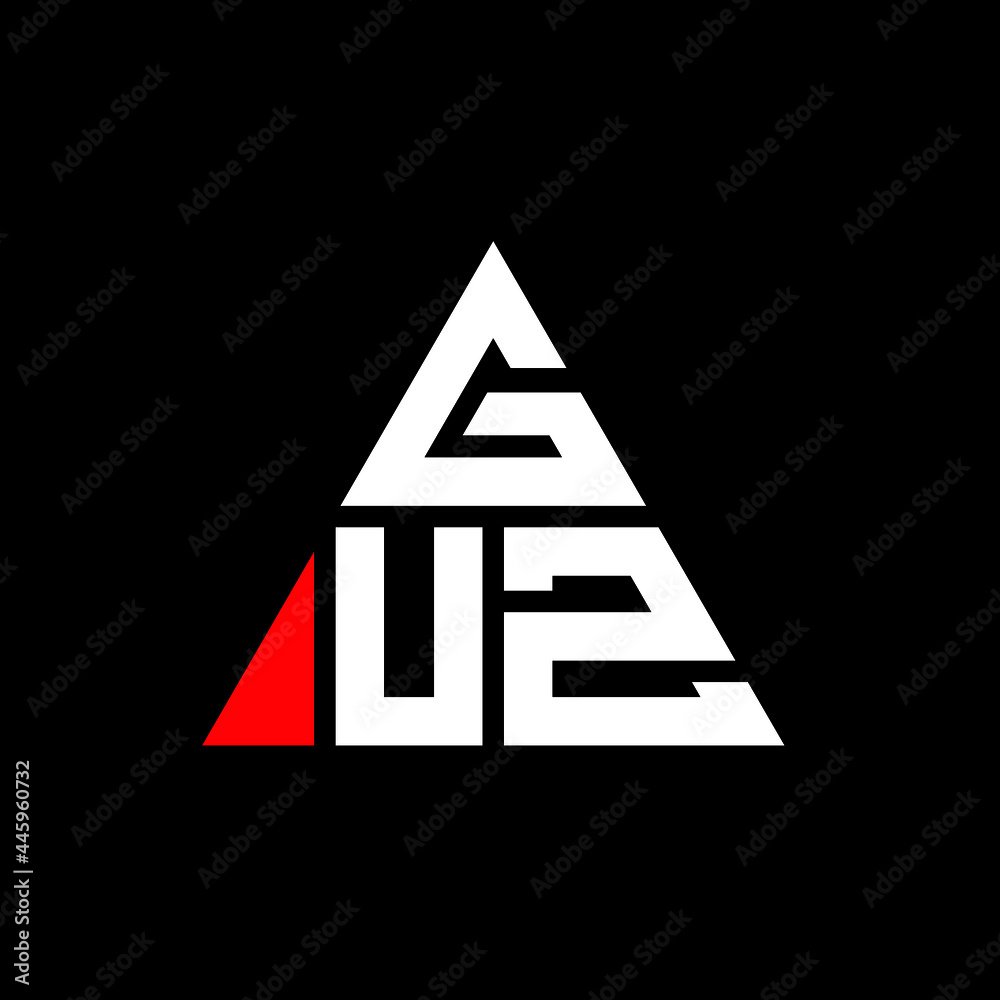 GVZ triangle letter logo design with triangle shape. GVZ triangle logo design monogram. GVZ triangle vector logo template with red color. GVZ triangular logo Simple, Elegant, and Luxurious Logo. GVZ 