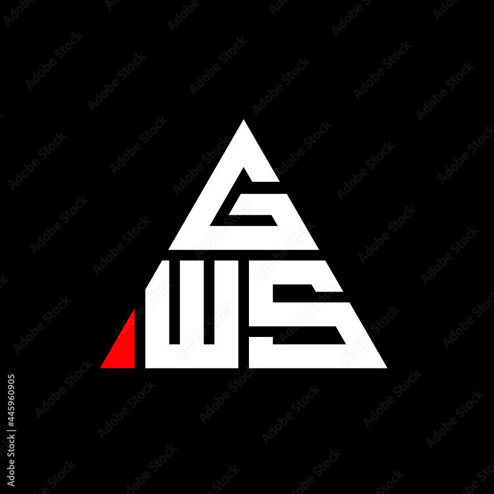 GWS triangle letter logo design with triangle shape. GWS triangle logo ...