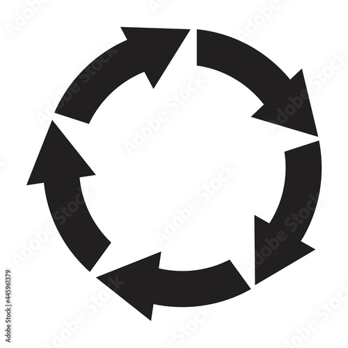 Cursor arrow icon. Forward icon. Recycle icon set. Simple design. Vector illustration. Stock image.