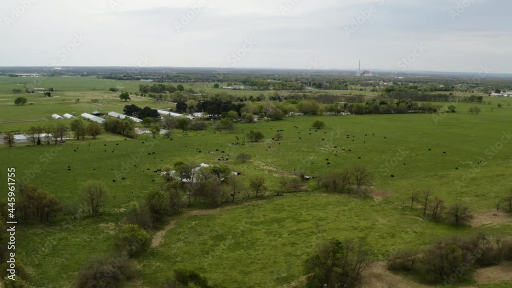 Rural Agrictulture Farms in the Southern State of Arkansas, America. Aerial Rural Agrictulture Farms in the Southern State of Arkansas, America. Aerial