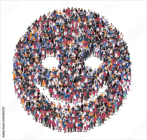 People and business group in the form of  Smiley symbol