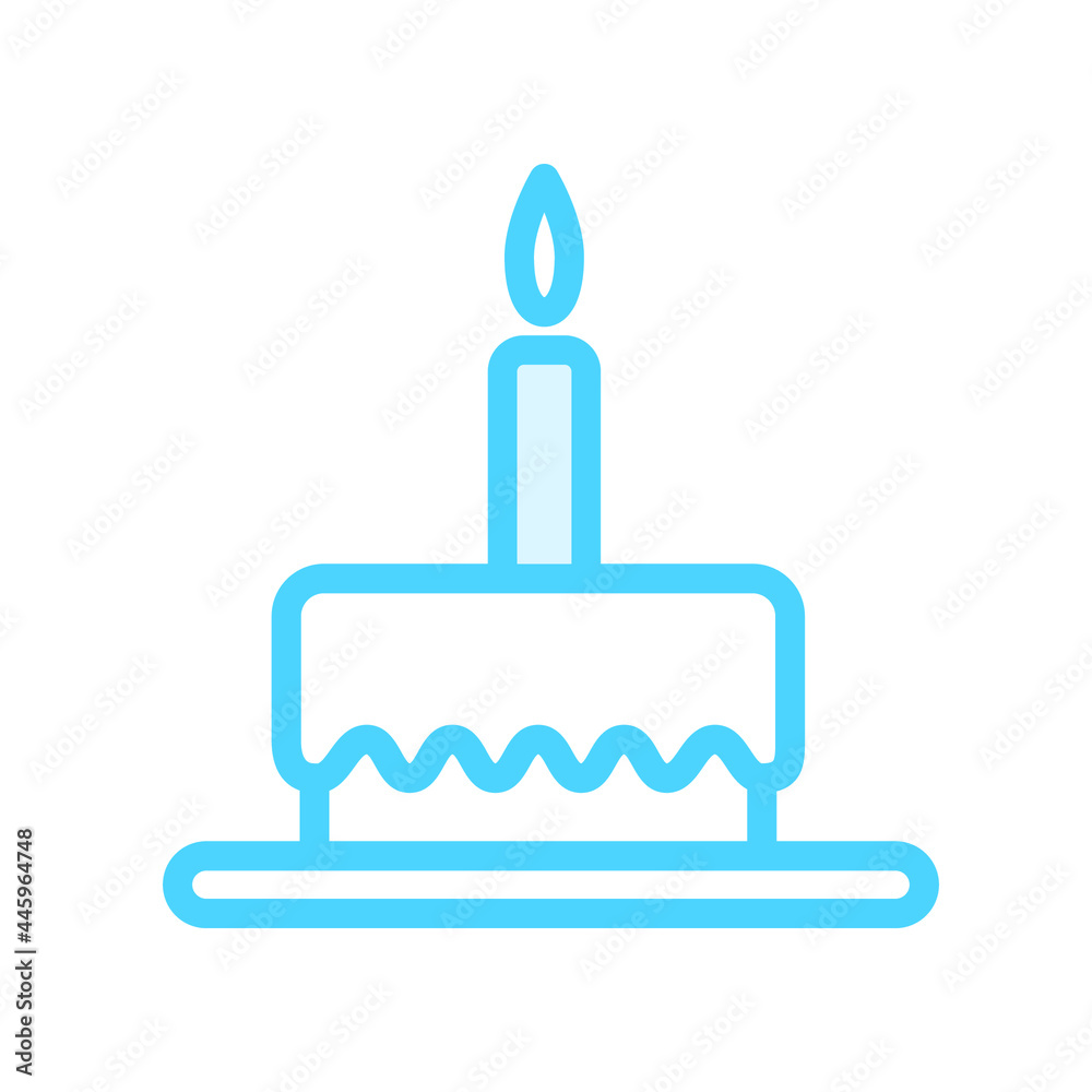 Illustration Vector Graphic of Birthday Cake icon Illustration Vector Graphic of Birthday Cake icon