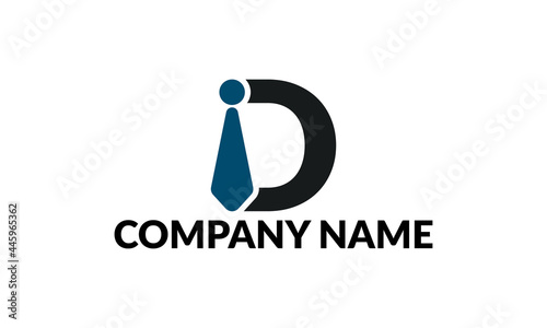 Employment logo design. (D letter logo design) Job D letter logo flat vector template