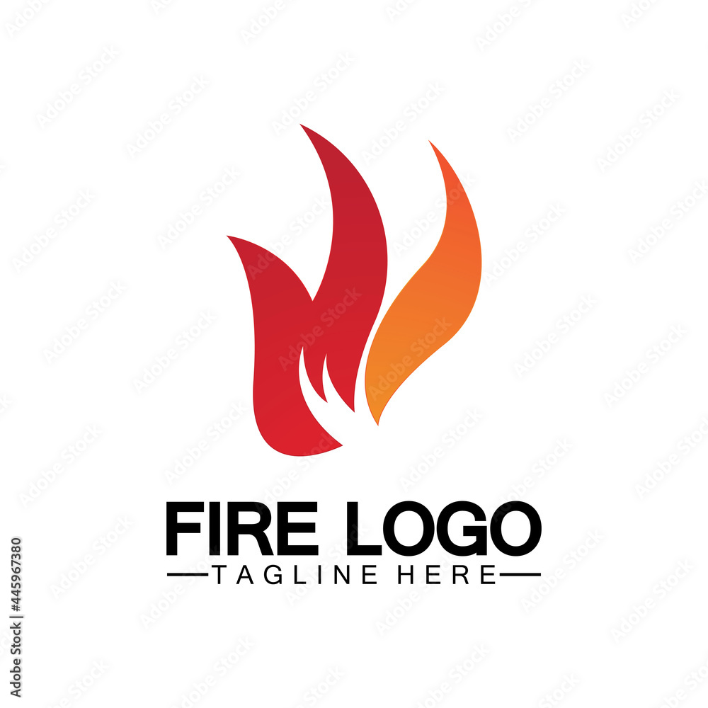Fire Flame Logo design vector template