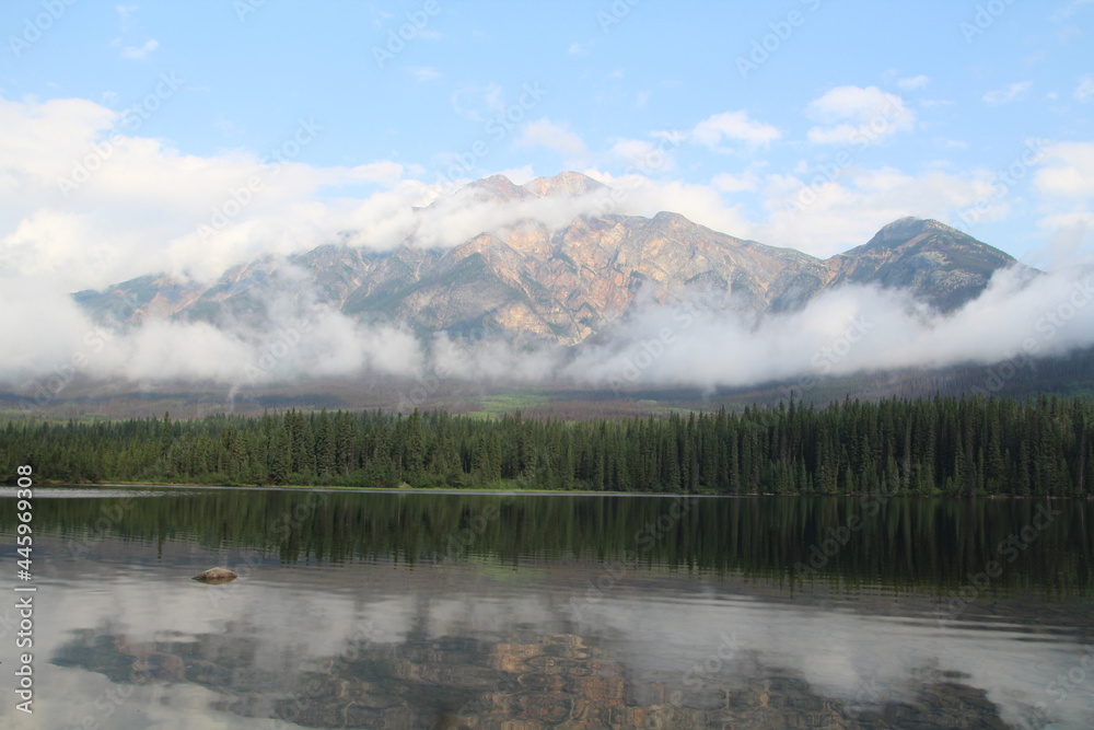 Clouds Over The Mountain, Jasper National Park, Alberta