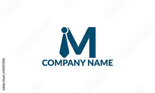 Employment logo design. (M letter logo design) Job M letter logo flat vector template
