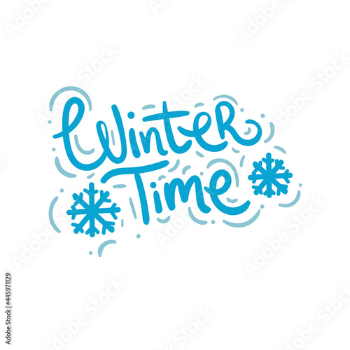 winter ice december season quote text typography design graphic vector illustration
