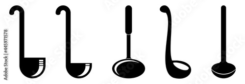 kitchen utensils icon set vector sign symbol