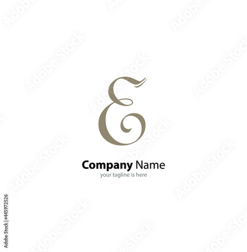 modern letter e logo concept with white background