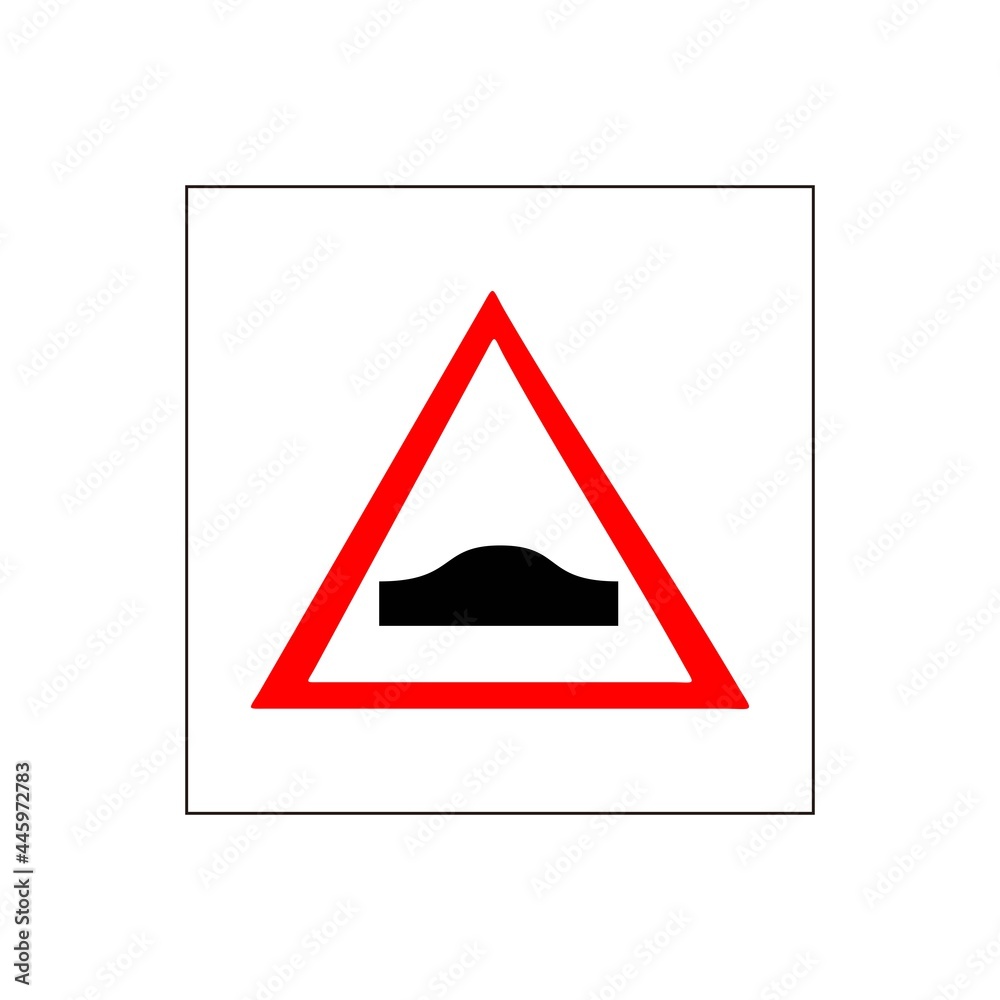 warning sign single bump icon, warning sign icon vector symbol illustration warning sign single bump icon, warning sign icon vector symbol illustration