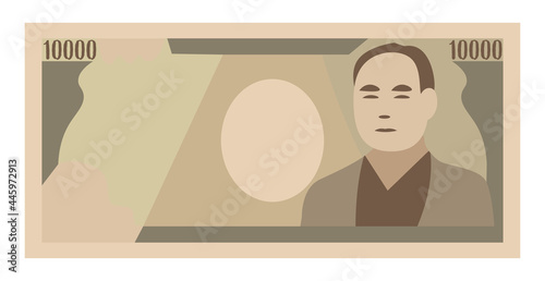 お金のイラスト 一万円札 日本紙幣