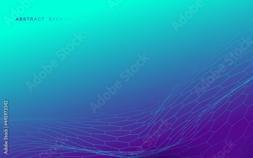 Abstract Futuristic hexagon technology wave background. Big data concept. Vector illustration
