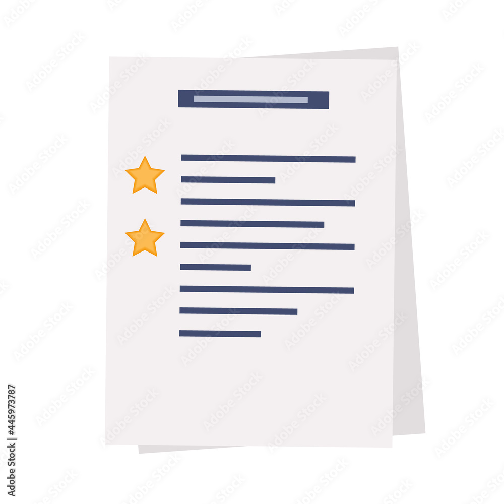 Survey form, paper page or check list. Choose a test, exam, questionnaire or quiz. Question and answer selected and check mark. The result of a survey form, report, schedule, vote. Vector illustration Survey form, paper page or check list. Choose a test, exam, questionnaire or quiz. Question and answer selected and check mark. The result of a survey form, report, schedule, vote. Vector illustration