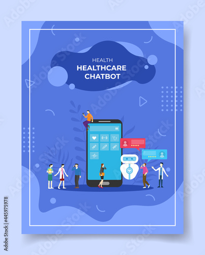 healthcare chatbot technology concept for template of banners, flyer, books, and magazine cover