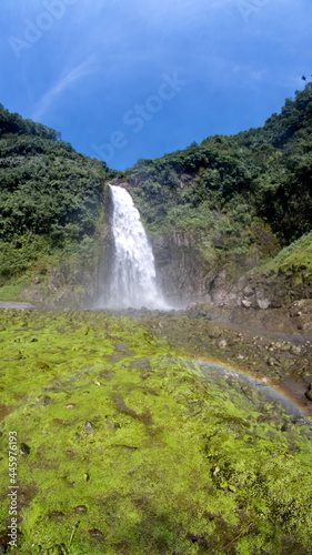 Cascada Magica waterfall near El Reventador Volcano, Napo Province, Ecuador
