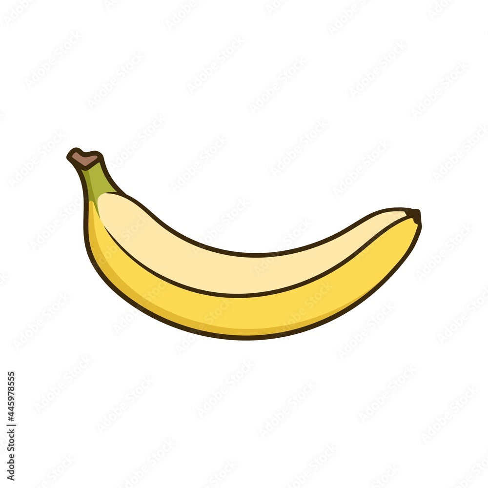 Hand Drawn Banana Fruit Vector Isolated