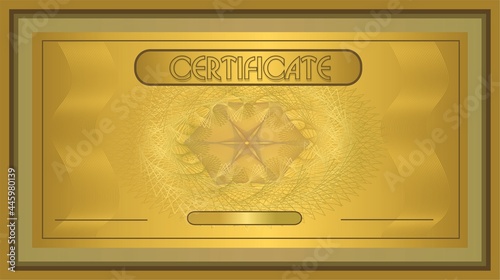template for certificate or coupon design