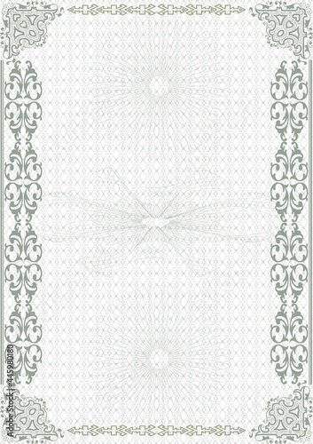 Template for the manufacture of diplomas, certificates, and other printing products