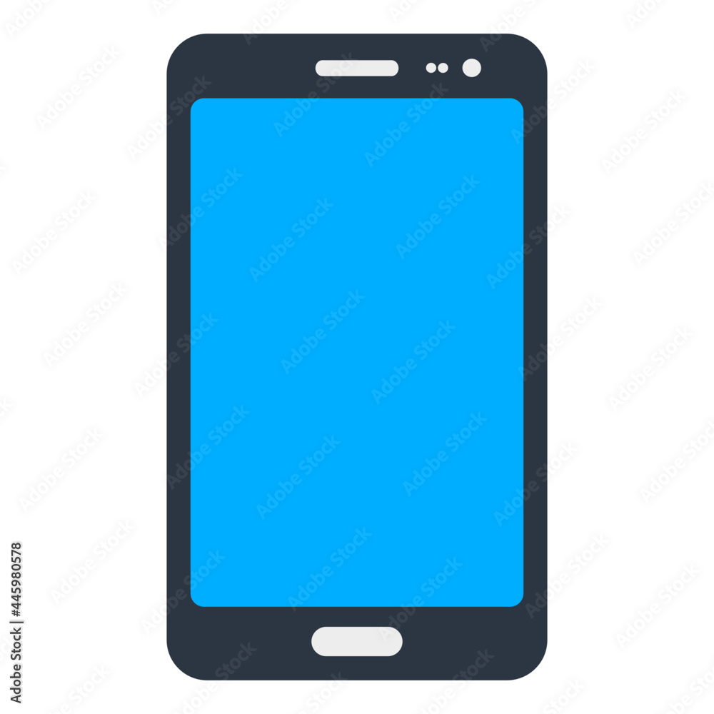 Modern technology device icon, flat design of mobile phone Modern technology device icon, flat design of mobile phone