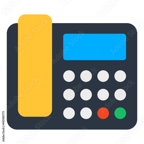 A colorful design icon of telephone