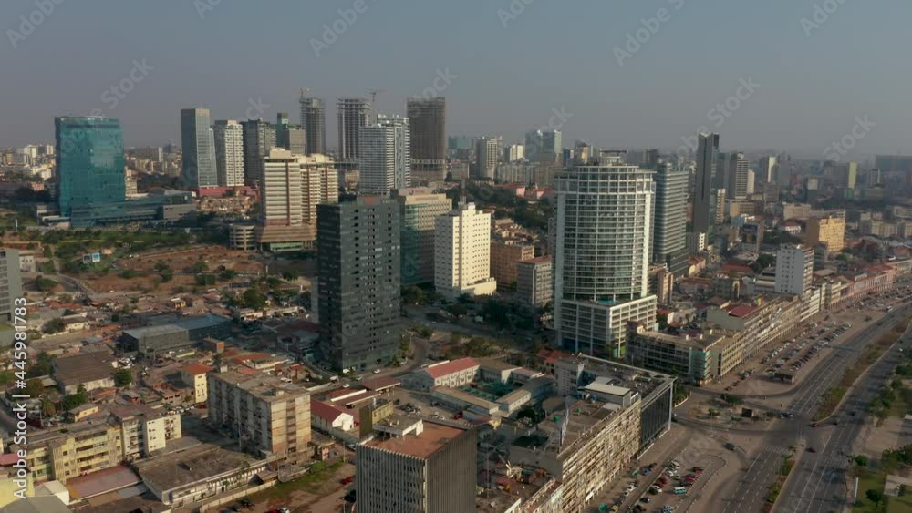 Traveling front, approach from the east side of the city of Luanda, Angola, Africa today 7