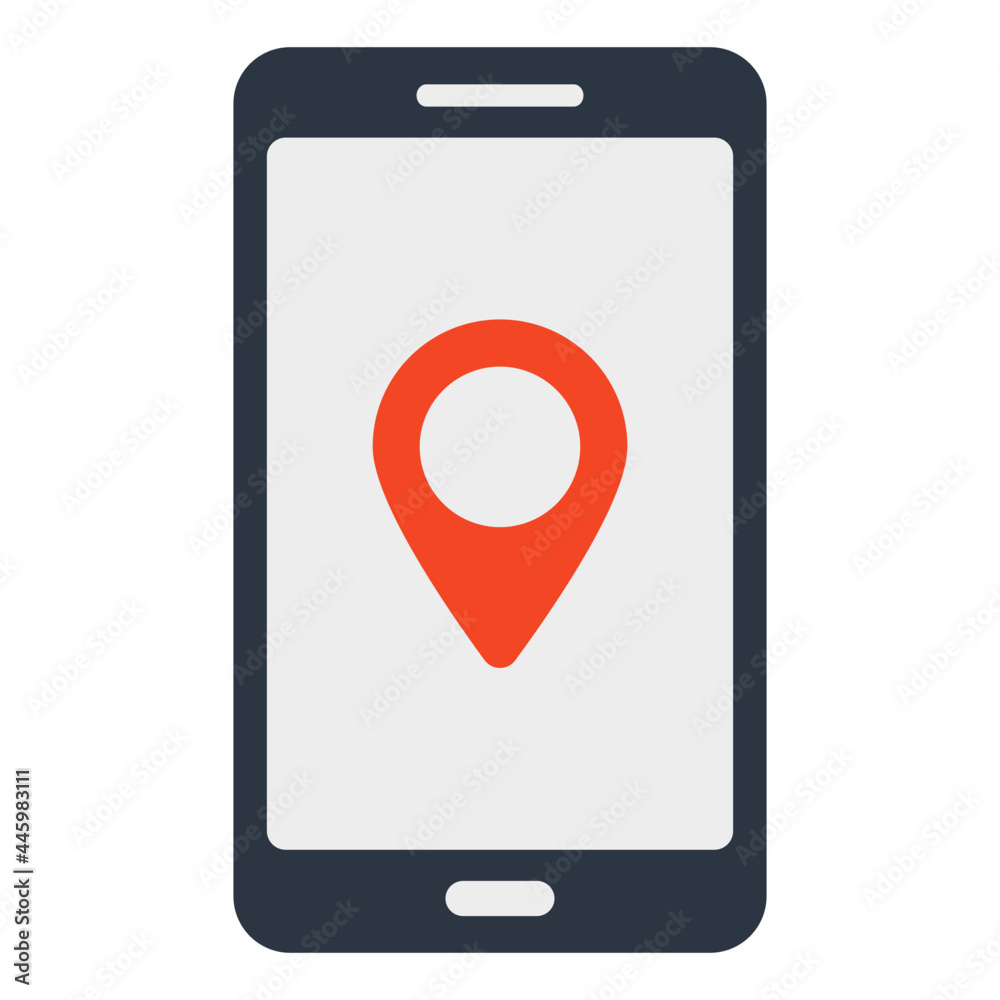 An editable design icon of mobile location An editable design icon of mobile location