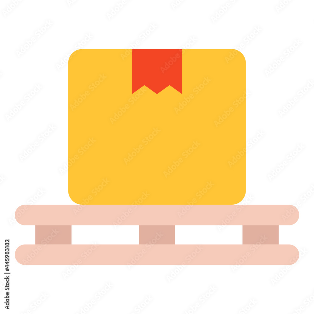 A flat design icon of pallet box A flat design icon of pallet box