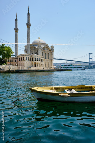 Ortakoy Mosque near the Bosphorus Bridge on the Bosphorus pier
