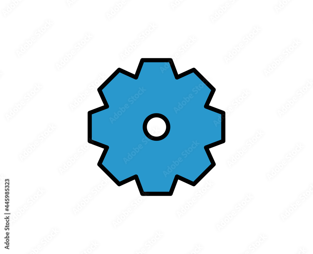 Gear premium line icon. Simple high quality pictogram. Modern outline style icons. Stroke vector illustration on a white background. 