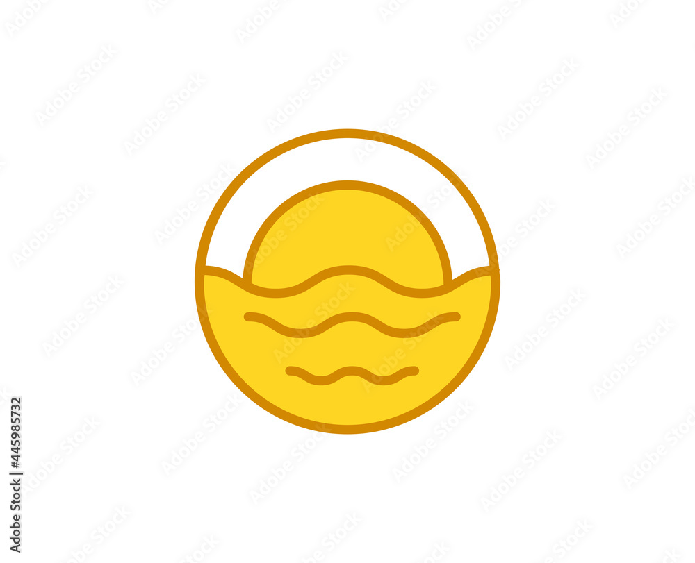 Sunset premium line icon. Simple high quality pictogram. Modern outline style icons. Stroke vector illustration on a white background. Sunset premium line icon. Simple high quality pictogram. Modern outline style icons. Stroke vector illustration on a white background.