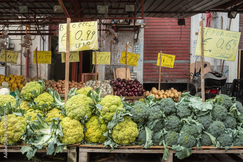 Fresh vegetables at Ballaro market in Palermo, Sicily