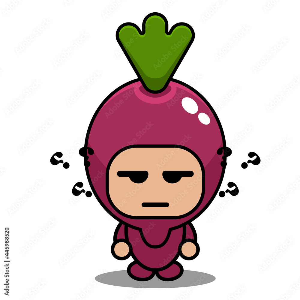 vector cartoon simple sweet potato mascot costume character with confused expression vector cartoon simple sweet potato mascot costume character with confused expression