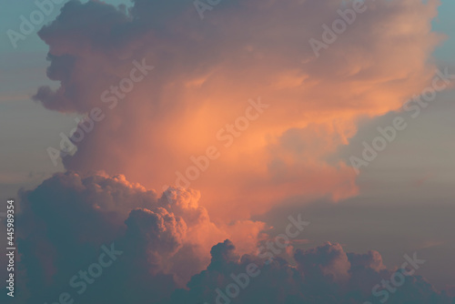 Fototapeta Naklejka Na Ścianę i Meble -  cloudscape at sunset with dramatic red clouds