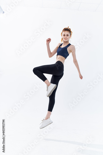 sportive woman exercise workout cover gym