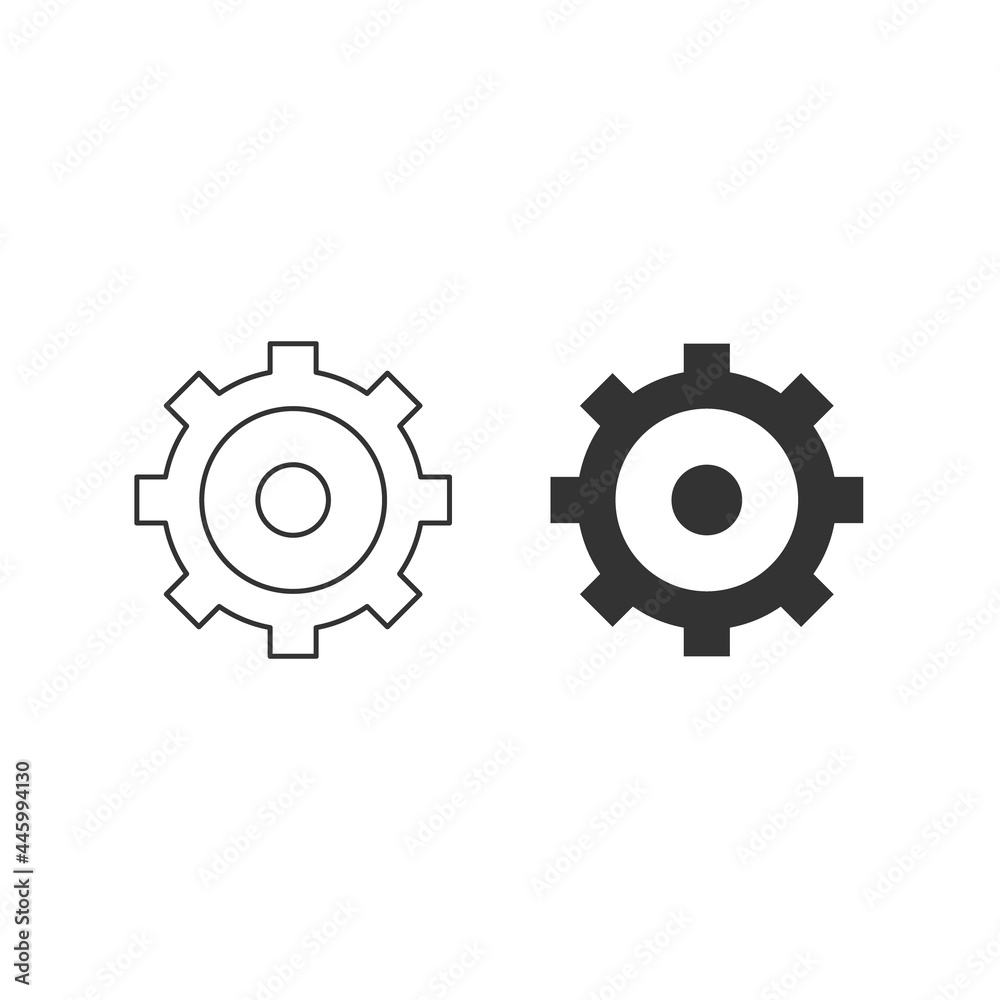 Gear, cog, engine vector icon 