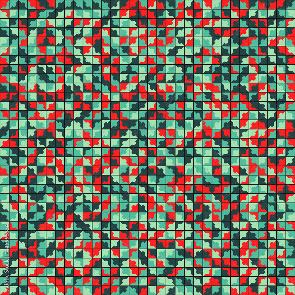 Fototapeta premium Abstract Geometric Pattern generative computational art illustration