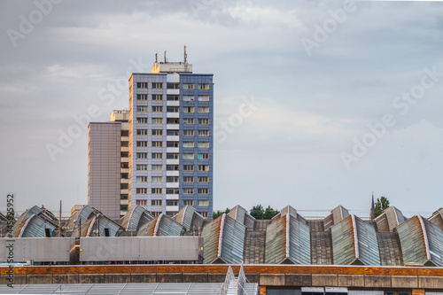 Photography High-rise residential building at the Ostbahnhof in Berlin Kreuzberg