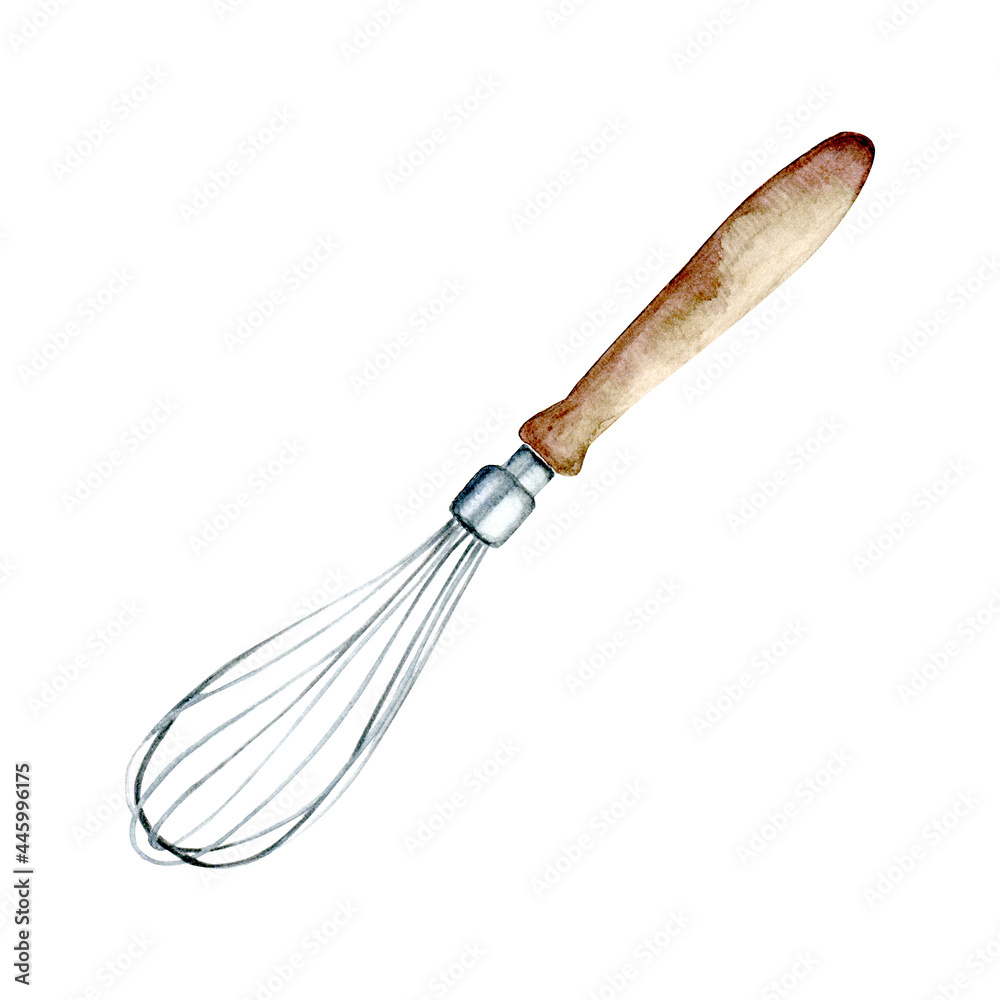 Fototapeta premium Watercolor hand whisk