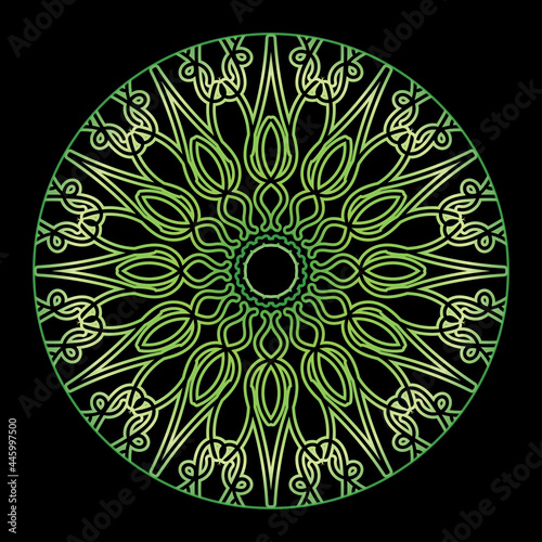 Decorative round floral mandala unique 